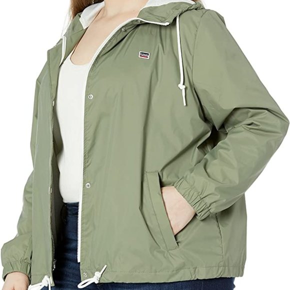 Levi's Retro Hooded Rain Jacket - women's large - Picture 1 of 9